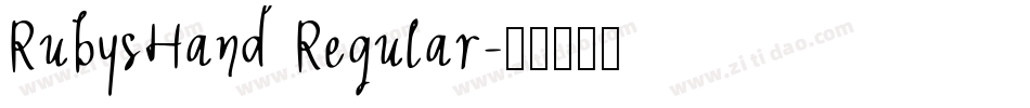 RubysHand Regular字体转换